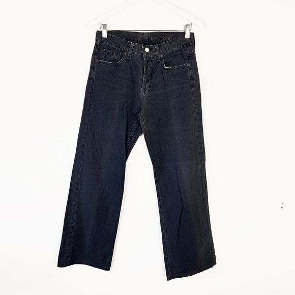 7FAMK 7 For All Mankind Gray Relaxed Button Fly Jeans - Picture 1 of 8